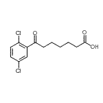 structure of CAS# 898791-31-6, 7-(2,5-Dichlorophenyl)-7-oxoheptanoic acid;7-(2,5-dichlorophenyl)-7-oxoheptanoic acid