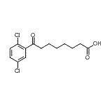 structure of CAS# 898791-33-8, 8-(2,5-Dichlorophenyl)-8-oxooctanoic acid;8-(2,5-dichlorophenyl)-8-oxooctanoic acid