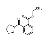structure of CAS# 898791-38-3, Ethyl 2-(cyclopentylcarbonyl)benzoate;2-Carboethoxyphenyl cyclopentyl ketone