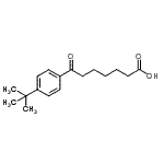 结构式 CAS# 898791-45-2, 7-[4-(2-甲基-2-丙基)苯基]-7-氧代庚酸