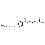 structure of CAS# 898791-55-4, 7-(4-Hexylphenyl)-7-oxoheptanoic acid;7-(4-hexylphenyl)-7-oxoheptanoic acid