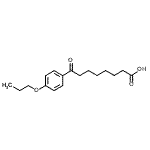 structure of CAS# 898791-82-7, 8-Oxo-8-(4-propoxyphenyl)octanoic acid;8-oxo-8-(4-n-propoxyphenyl)octanoic acid
