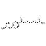 structure of CAS# 898791-91-8, 7-(4-Isopropoxyphenyl)-7-oxoheptanoic acid;7-Oxo-7-(4-isopropoxyphenyl)heptanoic acid