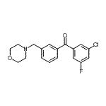 structure of CAS# 898792-10-4, (3-Chloro-5-fluorophenyl)[3-(4-morpholinylmethyl)phenyl]methanone;3-chloro-5-fluoro-3'-morpholinomethyl benzophenone