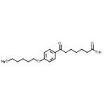structure of CAS# 898792-12-6, 7-[4-(Hexyloxy)phenyl]-7-oxoheptanoic acid;7-(4-hexyloxyphenyl)-7-oxoheptanoic acid