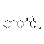 structure of CAS# 898792-19-3, (2,4-Dichlorophenyl)[3-(4-morpholinylmethyl)phenyl]methanone;2,4-dichloro-3'-morpholinomethyl benzophenone