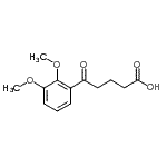 structure of CAS# 898792-29-5, 5-(2,3-Dimethoxyphenyl)-5-oxopentanoic acid;5-(2,3-Dimethoxyphenyl)-5-oxovaleric acid