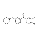 structure of CAS# 898792-30-8, (3,4-Difluorophenyl)[3-(4-morpholinylmethyl)phenyl]methanone;3,4-difluoro-3'-morpholinomethyl benzophenone
