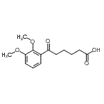 structure of CAS# 898792-31-9, 6-(2,3-Dimethoxyphenyl)-6-oxohexanoic acid;6-(2,3-Dimethoxyphenyl)-6-oxohexanoic acid