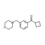 structure of CAS# 898792-38-6, Cyclobutyl[3-(4-morpholinylmethyl)phenyl]methanone;cyclobutyl 3-(morpholinomethyl)phenyl ketone