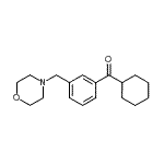 structure of CAS# 898792-42-2, Cyclohexyl[3-(4-morpholinylmethyl)phenyl]methanone;cyclohexyl 3-(morpholinomethyl)phenyl ketone