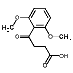 结构式 CAS# 898792-45-5, 4-(2,6-二甲氧基苯基)-4-氧代丁酸