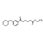 structure of CAS# 898792-48-8, Ethyl 6-[3-(4-morpholinylmethyl)phenyl]-6-oxohexanoate;ethyl 6-[3-(morpholinomethyl)phenyl]-6-oxohexanoate