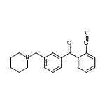 结构式 CAS# 898792-68-2, 2-[3-(1-哌啶基甲基)苯甲酰基]苯甲腈
