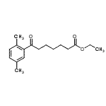 structure of CAS# 898792-85-3, Ethyl 7-(2,5-dimethylphenyl)-7-oxoheptanoate;ethyl 7-(2,5-dimethylphenyl)-7-oxoheptanoate