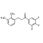 structure of CAS# 898793-39-0, 3-(2,3-Dimethylphenyl)-1-(3,4,5-trifluorophenyl)-1-propanone;3-(2,3-dimethylphenyl)-3',4',5'-trifluoropropiophenone