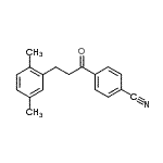 结构式 CAS# 898794-90-6, 4-[3-(2,5-二甲基苯基)丙酰]苯甲腈