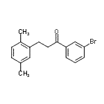 结构式 CAS# 898795-02-3, 1-(3-溴苯基)-3-(2,5-二甲基苯基)-1-丙酮