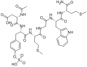 structure of CAS# 89911-65-9, Acetyl-Asp-Tyr[So3h]-Met-Gly-Trp-Met-NH2;N-ACETYL-CHOLECYSTOKININ AC-[TYR(SO3H)27]-FRAGMENT 26-31 AMIDE;Acetyl-[Tyr(So3h)27]-Cholecystokinin Fragment 26-31 Amide;Cholecystokinin Fragment 26-31 Amide [Ac-Tyr(SO3H)27]