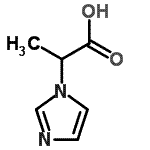 结构式 CAS# 90269-13-9, 2-(1H-咪唑-1-基)丙酸