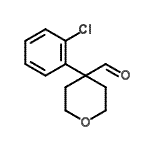 structure of CAS# 902836-47-9, 4-(2-Chlorophenyl)tetrahydro-2H-pyran-4-carbaldehyde;4-(2-Chlorophenyl)tetrahydro-2H-pyran-4-carboxaldehyde;4-(2-Chloro-Phenyl)-Tetrahydro-Pyran-4-Carbaldehyde;MFCD08061003