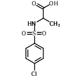 structure of CAS# 90410-27-8, N-[(4-Chlorophenyl)sulfonyl]alanine;[59724-70-8];2-([(4-CHLOROPHENYL)SULFONYL]AMINO)PROPANOIC ACID;2-([(4-CHLOROPHENYL)SULFONYL]AMINO)PROPANOICACID
