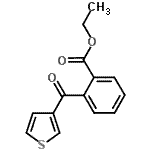 structure of CAS# 904633-30-3, Ethyl 2-(3-thienylcarbonyl)benzoate;3-(2-Carboethoxybenzoyl)thiophene;MFCD07699015