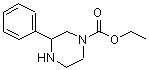 结构式 CAS# 904814-49-9, 3-苯基-1-哌嗪羧酸乙酯