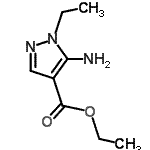结构式 CAS# 90641-65-9, 乙基5-氨基-1-乙基-1H-吡唑-4-羧酸酯