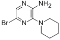 structure of CAS# 90674-84-3, 5-Bromo-3-(1-Piperidinyl)-2-Pyrazinamine;5-BROMO-3-PIPERIDIN-1-YLPYRAZIN-2-YLAMINE;2-AMINO-5-BROMO-3-PIPERIDIN-1-YLPYRAZINE;5-Bromo-3-Piperidin-1-Ylpyrazin-2-Amine
