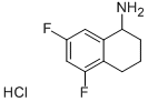 structure of CAS# 907973-46-0, 5,7-Difluoro-1,2,3,4-Tetrahydro-1-Naphthalenamine;5,7-DIFLUORO-1,2,3,4-TETRAHYDRO-NAPHTHALEN-1-YLAMINE HYDROCHLORIDE
