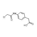 结构式 CAS# 90798-99-5, {4-[(氯乙酰基)氨基]苯基}乙酸