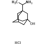 结构式 CAS# 90812-24-1, 3-(1-氨基乙基)-1-金刚烷醇盐酸盐(1:1)