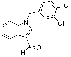 结构式 CAS# 90815-02-4, 1-(3,4-二氯苄基)-1H-吲哚-3-甲醛