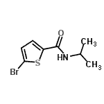 structure of CAS# 908494-87-1, 5-Bromo-N-isopropyl-2-thiophenecarboxamide;(5-bromo(2-thienyl))-N-(methylethyl)carboxamide;4'-Formylbenzo-15-crown 5-Ether;5-bromo-N-isopropyl-2-thiophenecarboxamide