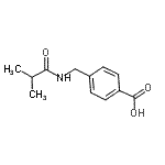structure of CAS# 908495-37-4, 4-[(Isobutyrylamino)methyl]benzoic acid;4-[(2-methylpropanoylamino)methyl]benzoic acid;4-[(Isobutyrylamino)methyl]benzoic acid;4-[(isobutyrylamino)methyl]benzoicacid
