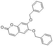 structure of CAS# 909-84-2, 6,7-Bis(Phenylmethoxy)-2H-1-Benzopyran-2-One;6,7-Bis(Phenylmethoxy)-2-Chromenone;6,7-Bis(Benzyloxy)Coumarin;6,7-Bis(Phenylmethoxy)-2-Benzopyrone