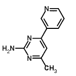 结构式 CAS# 90916-52-2, 4-甲基-6-(3-吡啶基)-2-嘧啶胺