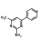 结构式 CAS# 90916-53-3, 4-甲基-6-(4-吡啶基)-2-嘧啶胺