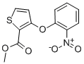 structure of CAS# 91041-18-8, Methyl 3-(2-Nitrophenoxy)-2-Thiophenecarboxylate;3-(2-Nitrophenoxy)-2-Thiophenecarboxylic Acid Methyl Ester;3-(2-Nitrophenoxy)Thiophene-2-Carboxylic Acid Methyl Ester;Zinc00166266