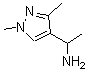 structure of CAS# 911788-36-8, 1-(1,3-Dimethyl-1H-pyrazol-4-yl)ethanamine;1-(1,3-Dimethyl-1 H -pyrazol-4-yl)-ethylamine;1-(1,3-dimethyl-1H-pyrazol-4-yl)ethan-1-amine;1-(1,3-Dimethyl-1H-pyrazol-4-yl)-ethylamine