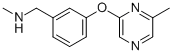 structure of CAS# 912569-66-5, N-Methyl-3-[(6-Methyl-2-Pyrazinyl)Oxy]-Benzenemethanamine;N-Methyl-3-[(6-Methylpyrazin-2-Yl)Oxy]Benzylamine 97%;N-Methyl-3-[(6-Methylpyrazin-2-Yl)Oxy]Benzylamine