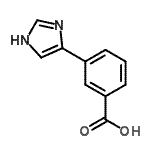 structure of CAS# 912569-71-2, 3-(1H-Imidazol-4-yl)benzoic acid;3-(1H-Imidazol-4-yl)benzoic Acid;3-(1H-Imidazol-4-yl)benzoic acid 95%;3-imidazol-4-ylbenzoic acid