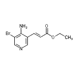 structure of CAS# 912760-87-3, Ethyl (2E)-3-(4-amino-5-bromo-3-pyridinyl)acrylate;3-(4-AMINO-5-BROMO-PYRIDIN-3-YL)-ACRYLIC ACID ETHYL ESTER;Ethyl (2E)-3-(4-Amino-5-Bromopyridin-3-Yl)Prop-2-Enoate;ethyl 3-(4-amino-5-bromo-3-pyridyl)acrylate