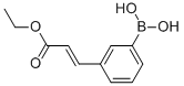 structure of CAS# 913835-51-5, (2E)-3-(3-Boronophenyl)-2-Propenoic Acid 1-Ethyl Ester;3-(Trans-3-Ethoxy-3-Oxo-1-Propen-1-Yl)Benzeneboronic Acid, 98%;3-((E)-3-Ethoxy-3-Oxo-1-Propen-1-Yl)Benzeneboronic Acid 98%;3-((E)-3-ETHOXY-3-OXO-1-PROPEN-1-YL)BENZENEBORONIC ACID 98