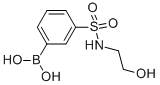 structure of CAS# 913835-57-1, B-[3-[[(2-Hydroxyethyl)Amino]Sulfonyl]Phenyl]-Boronic Acid;3-[N-(2-Hydroxyethyl)Sulphamoyl]Benzeneboronic Acid 98%;3-N-(2-HYDROXYETHYLSULPHAMOYL)BENZENEBORONIC ACID 98;3-(2-Hydroxyethylsulfamoyl)Benzeneboronic Acid, 98%