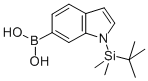 结构式 CAS# 913835-60-6, B-[1-[叔丁基二甲基硅烷基]-1H-吲哚-6-基]-硼酸