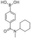 structure of CAS# 913835-84-4, B-[4-[(Cyclohexylmethylamino)Carbonyl]Phenyl]-Boronic Acid;4-[Cyclohexyl(Methyl)Carbamoyl]Benzeneboronic Acid 98%;4-[Cyclohexyl(Methyl)Carbamoyl]Benzeneboronic Acid;4-(CYCLOHEXYL(METHYL)CARBAMOYL)PHENYLBORONIC ACID