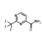 structure of CAS# 914348-10-0, 2-(Trifluoromethyl)-4-pyrimidinecarboxamide;2-(Trifluoromethyl)pyrimidine-4-carboxamide;2-Thiophen-2-ylquinoline-4-carboxylic acidhydrazide;2-Trifluoromethylpyrimidine-4-carboxylic acid amide
