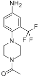 structure of CAS# 914348-88-2, 1-[4-[4-Amino-2-(Trifluoromethyl)Phenyl]-1-Piperazinyl]-Ethanone;4-(4-Acetyl-Piperazin-1-Yl)-2-Trifluoromethylaniline